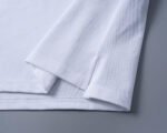 Prada White Half Zip Neck Triangle Badge Men Casual Short Sleeve Polo Shirt - Image 3