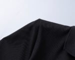 Prada Black Half Zip Neck Triangle Badge Men Casual Short Sleeve Polo Shirt - Image 7