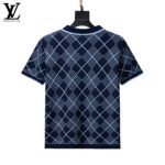 Louis Vuitton Argyle Plaid Color Trim Knit Casual Men Polo Tee - Image 5