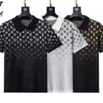 Louis Vuitton Multicolor Gradient Monogram Jacquard Men Short Sleeve Knit Polo Shirt