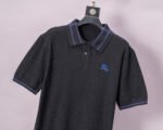 Burberry Plaid Collar Knight Embroidered Men Casual Short Sleeve Knit Polo Shirt - Image 5