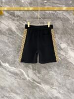Gucci Black Monogram Collar Half-Zip Polo & Drawstring Shorts Two-Piece Men Set - Image 5