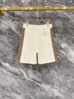 Gucci Beige Monogram Collar Half-Zip Polo & Drawstring Shorts Two-Piece Men Set - Image 5