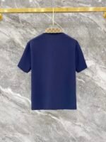 Gucci Navy Monogram Collar Half-Zip Polo & Drawstring Shorts Two-Piece Men Set - Image 3
