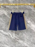 Gucci Navy Monogram Collar Half-Zip Polo & Drawstring Shorts Two-Piece Men Set - Image 5