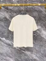 Christian Dior Cream Monogram Collar Half-Zip Polo & Drawstring Shorts Two-Piece Men Casual Set - Image 3
