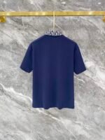 Christian Dior Navy Monogram Collar Half-Zip Polo & Drawstring Shorts Two-Piece Men Casual Set - Image 4