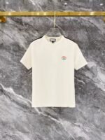 Gucci Cream Side Stripe Logo T-Shirt & Drawstring Shorts Two-Piece Men Casual Set - Image 3