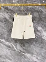 Gucci Cream Side Stripe Logo T-Shirt & Drawstring Shorts Two-Piece Men Casual Set - Image 5