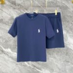 Polo Ralph Lauren Navy Polo Horse Logo Tee & Shorts Co-Ord Set