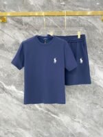 Polo Ralph Lauren Navy Polo Horse Logo Tee & Shorts Co-Ord Set