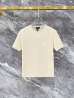 Polo Ralph Lauren Cream Polo Horse Logo Tee & Shorts Co-Ord Set - Image 3