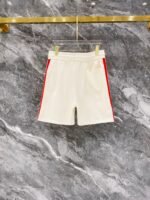 Moncler Cream Stripe Shoulder Crew Neck Tee & Drawstring Shorts Co-Ord Set - Image 6