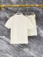 Gucci Cream Monogram Trim Colorful Logo Tee & Drawstring Shorts Co-Ord Set - Image 2