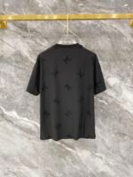 Louis Vuitton Black Allover Logo & Check Print Tee & Drawstring Shorts Co-Ord Set - Image 5