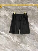 Louis Vuitton Black Allover Logo & Check Print Tee & Drawstring Shorts Co-Ord Set - Image 3