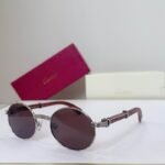 Cartier Retro Round Lens Luxury Sunglasses CT0464S - Image 13