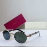 Cartier Retro Round Lens Luxury Sunglasses CT0464S - Image 12