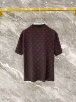 Louis Vuitton Black RedTwo-Tone Monogram Print Tee & Drawstring Shorts Co-Ord Set - Image 3
