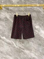 Louis Vuitton Black RedTwo-Tone Monogram Print Tee & Drawstring Shorts Co-Ord Set - Image 5