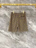 Louis Vuitton Gray Yellow Two-Tone Monogram Print Tee & Drawstring Shorts Co-Ord Set - Image 3