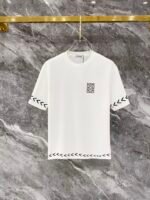 Loewe White Arrow Print Anagram Logo Crew Neck T-Shirt & Drawstring Shorts Two-Piece - Image 2