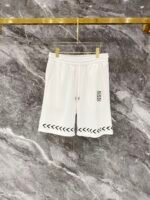 Loewe White Arrow Print Anagram Logo Crew Neck T-Shirt & Drawstring Shorts Two-Piece - Image 4