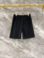 Louis Vuitton Black Rhinestone Letter Logo Crew Neck T-Shirt & Drawstring Shorts Two-Piece Set - Image 3