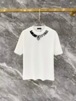 Louis Vuitton White Letter Logo Crew Neck T-Shirt & Drawstring Shorts Two-Piece Set - Image 2