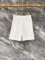 Louis Vuitton White Letter Logo Crew Neck T-Shirt & Drawstring Shorts Two-Piece Set - Image 3