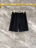 Gucci Black Letter Print Metal Badge Crew Neck T-Shirt & Drawstring Shorts Two-Piece Set - Image 3