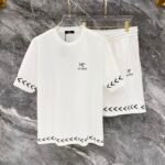 Arc'teryx White Arrow Print Animal Logo Crew Neck T-Shirt & Drawstring Shorts Two-Piece Set