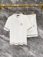 Arc'teryx White Arrow Print Animal Logo Crew Neck T-Shirt & Drawstring Shorts Two-Piece Set