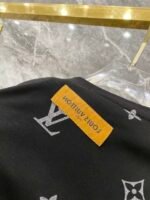 Louis Vuitton Black Glitter Monogram Print Tee & Shorts Co-Ord Set - Image 2