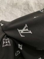 Louis Vuitton Black Glitter Monogram Print Tee & Shorts Co-Ord Set - Image 6