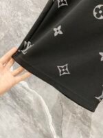 Louis Vuitton Black Glitter Monogram Print Tee & Shorts Co-Ord Set - Image 5