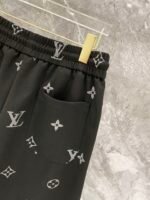 Louis Vuitton Black Glitter Monogram Print Tee & Shorts Co-Ord Set - Image 3