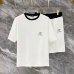 Arc'teryx White Contrast Trim Animal Logo Tee & Shorts Co-Ord Set