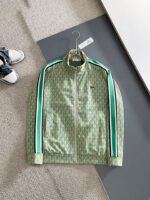 Lacoste Light Green Geometric Print Tracksuit Set Zip-Up Jacket & Jogger Pants - Image 3