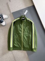 Lacoste Dark Green Geometric Print Tracksuit Set Zip-Up Jacket & Jogger Pants - Image 2