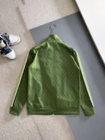 Lacoste Dark Green Geometric Print Tracksuit Set Zip-Up Jacket & Jogger Pants - Image 3
