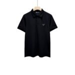 Prada Men's Short Sleeve Polo Shirt with Triangle Logo - Image 2
