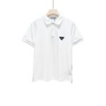Prada Men's Short Sleeve Polo Shirt with Triangle Logo - Image 6