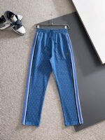 Lacoste Blue Geometric Print Tracksuit Set Zip-Up Jacket & Jogger Pants - Image 3