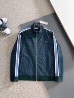 Lacoste Navy Geometric Print Tracksuit Set Zip-Up Jacket & Jogger Pants - Image 5