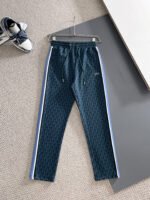 Lacoste Navy Geometric Print Tracksuit Set Zip-Up Jacket & Jogger Pants - Image 3