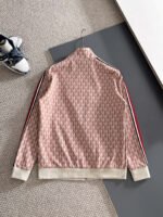 Lacoste Red Geometric Print Tracksuit Set Zip-Up Jacket & Jogger Pants - Image 5