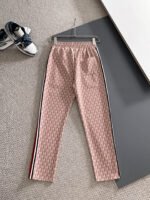 Lacoste Red Geometric Print Tracksuit Set Zip-Up Jacket & Jogger Pants - Image 3