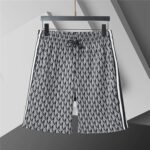 Lacoste Black & White Geometric Print Men's 2-Piece Round Neck T-Shirt & Shorts Set - Image 5