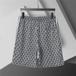 Lacoste Black & White Geometric Print Men's 2-Piece Round Neck T-Shirt & Shorts Set - Image 3